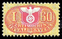 Nazi Disability Insurance Stamp 60pf Revenue